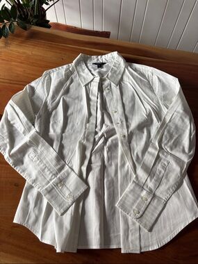 RW&CO. Subtle Light-Striped White Shirt